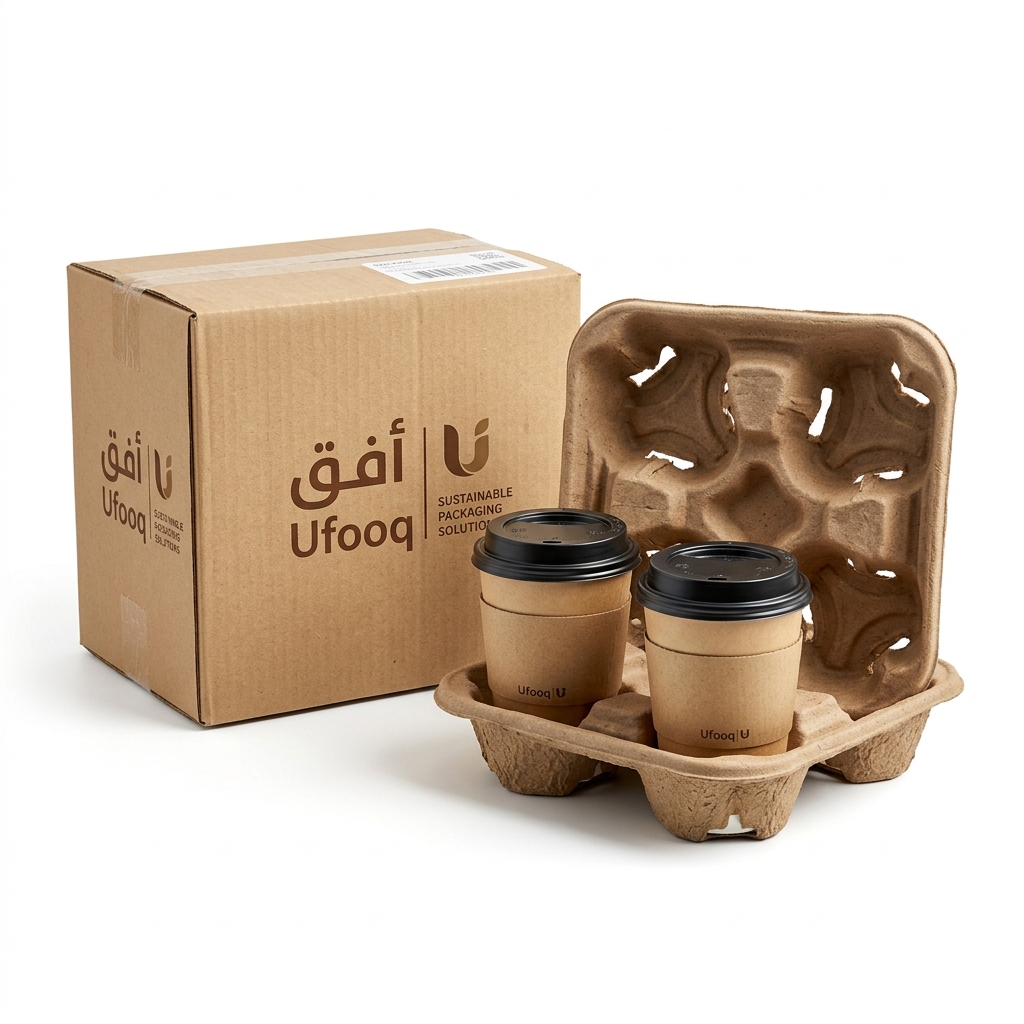حامل أكواب كرتون 4 عين